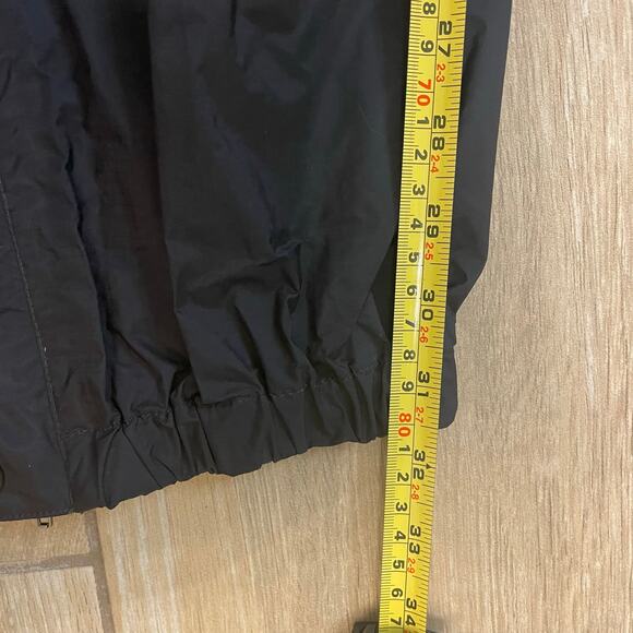 READ Patagonia Men’s L Nylon Rain Pants Black Zip Ankles Hiking Shell Drawstring - Picture 5 of 9